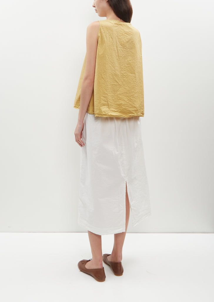 Wrap Cotton Canvas Skirt — Milk