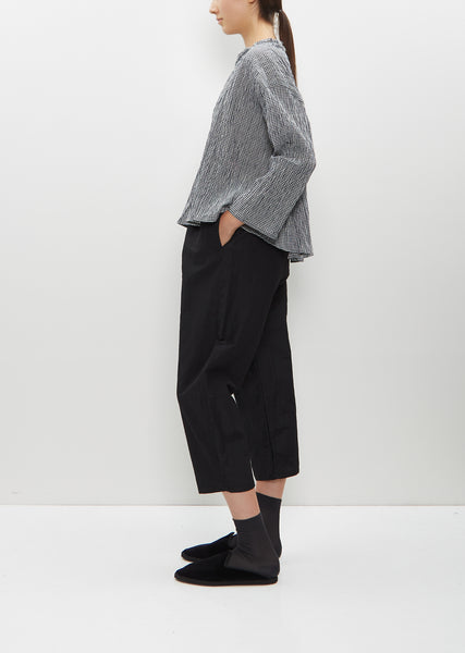Crinkle Micro Vichy Cotton Blouse – La Garçonne