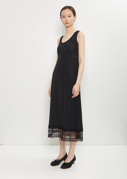 【Simone Rocha】リボンディテールクレープデシンスリップドレス Simone RochaのSSENSE 日本限定 ホワイト フロントリボン