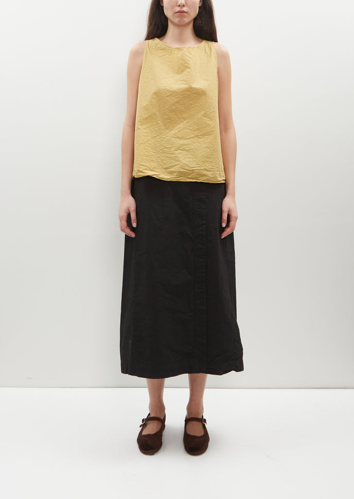 Wrap Cotton Canvas Skirt — Black