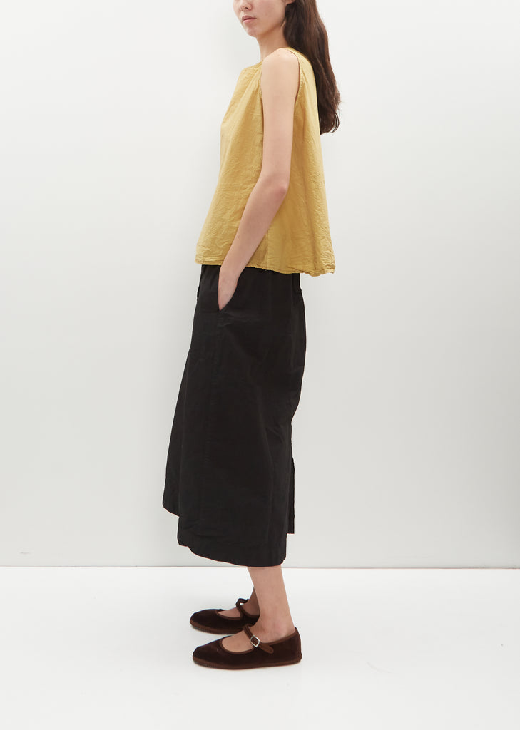 Sleeveless Tissue Cotton Top — Sun Yellow