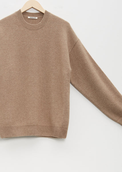【AURALEE】 Cashmere Knit Lether Gloves Taupe Baby Cashmere Knit Long Gloves by AURALEE on Sale