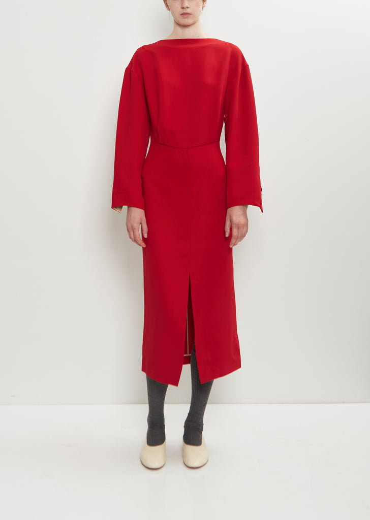 Crepe Cady Fitted Dress