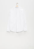 Classic Fit Shirt w/ Pearl Collar — White