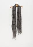 Plaid Cashmere Scarf — Grey
