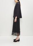 Cotton Embellished Cropped Shirt — Black