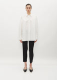 Pleated Crop Tapered Pants — Black