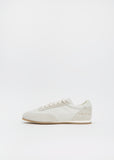 Minimal Suede Nappa Runner — White
