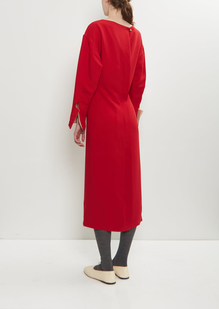 Crepe Cady Fitted Dress