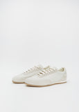 Minimal Suede Nappa Runner — White