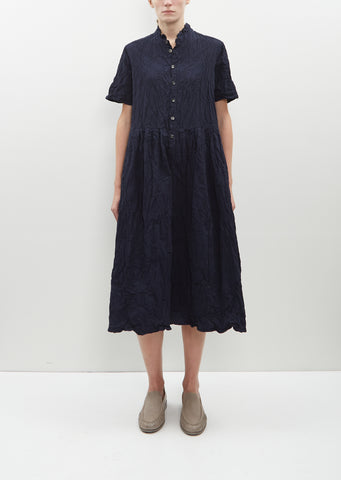 Natural Wine Dye Dress — Navy