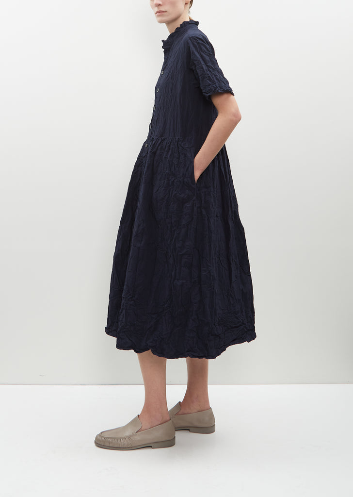Natural Wine Dye Dress — Navy