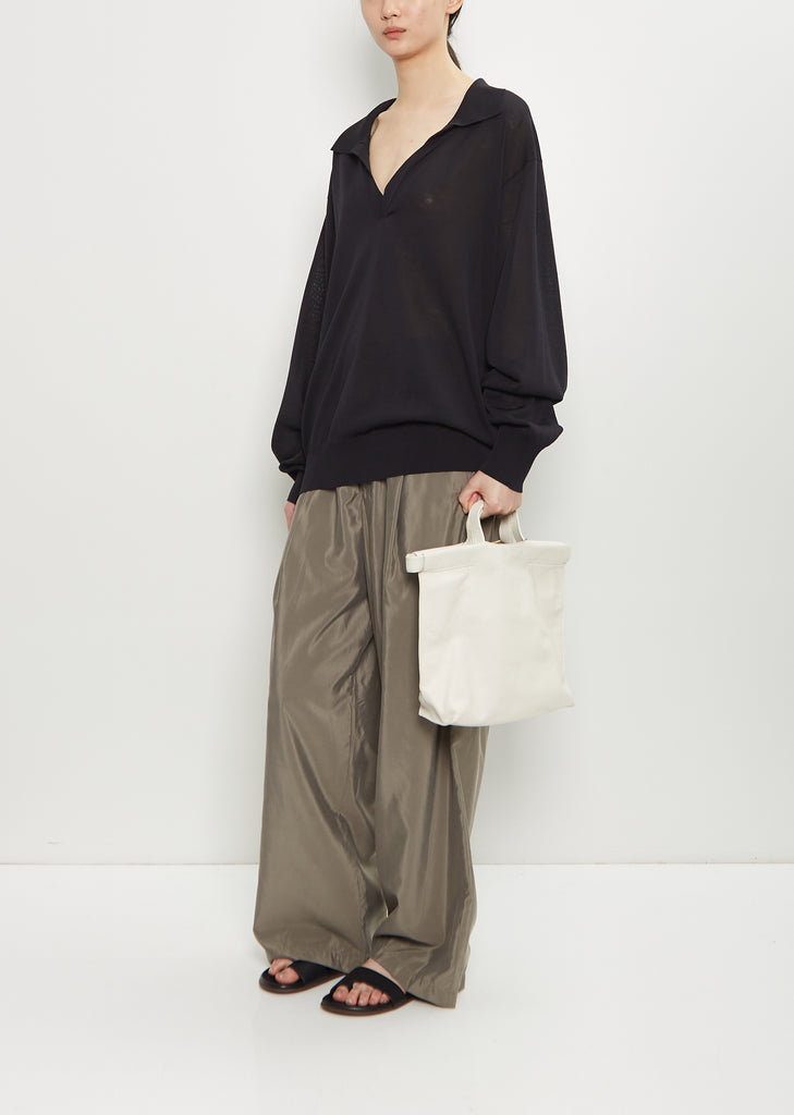 Matte Shopper Bag, Small — Chalk