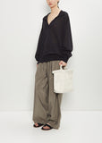 Matte Shopper Bag, Small — Chalk