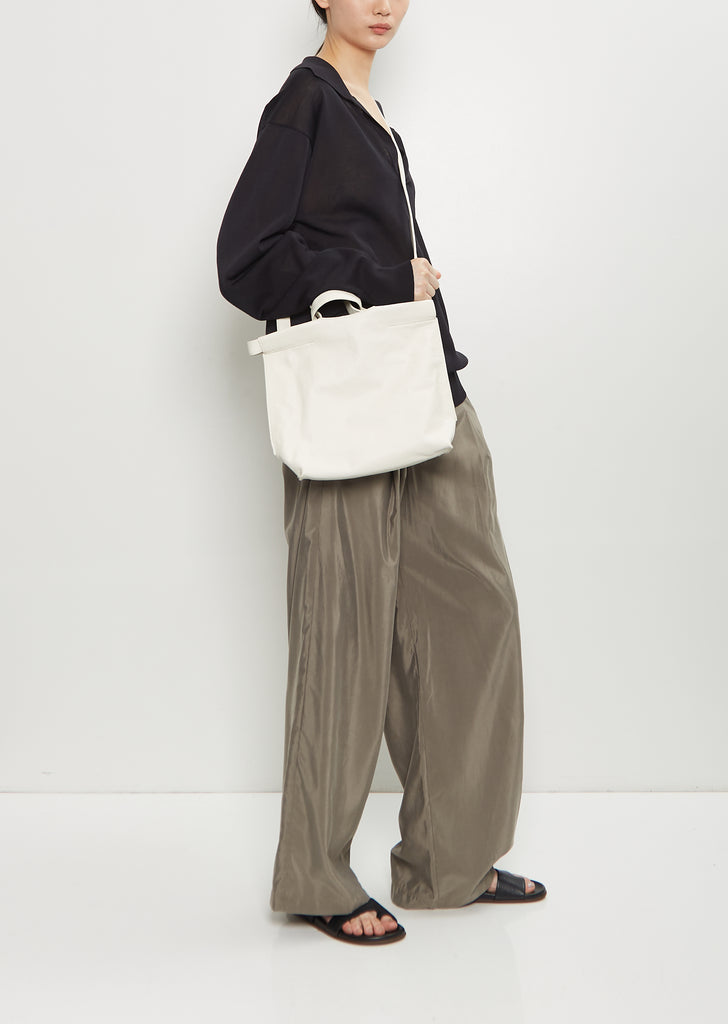 Matte Shopper Bag, Small — Chalk