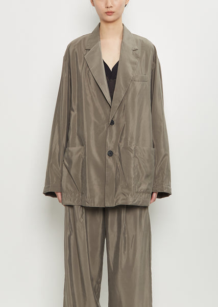 Technical Silk Single Breasted Jacket – La Garçonne