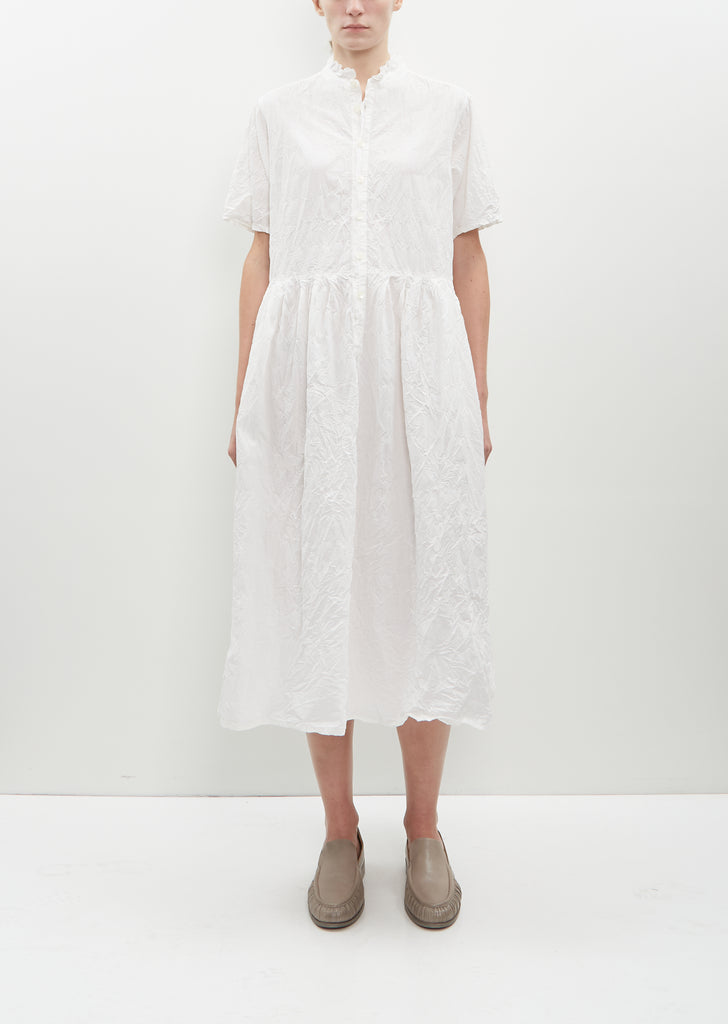 Natural Wine Dye Dress — White