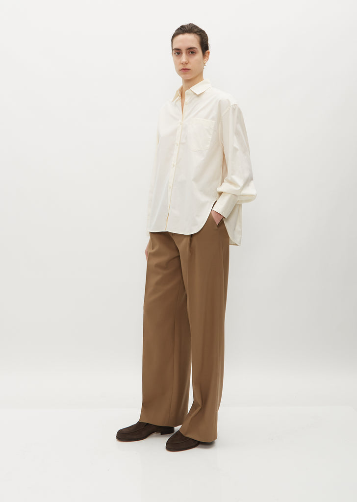 Oversized Organic Cotton Shirt — Ivory
