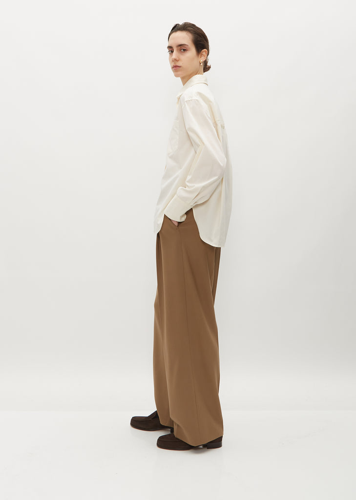 Oversized Organic Cotton Shirt — Ivory