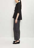 Linen Wool Ruffle Collar Top