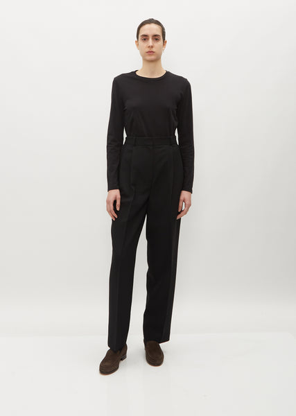 Double-Pleated Tailored Trousers – La Garçonne