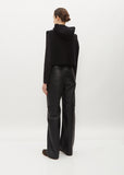 Ribbed Wool Hoodie Bib