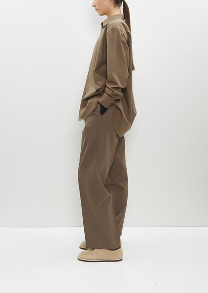 Washed Finx Twill Shirt — Brown – La Garçonne
