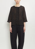 Linen Wool Ruffle Top