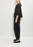 Linen Wool Ruffle Top