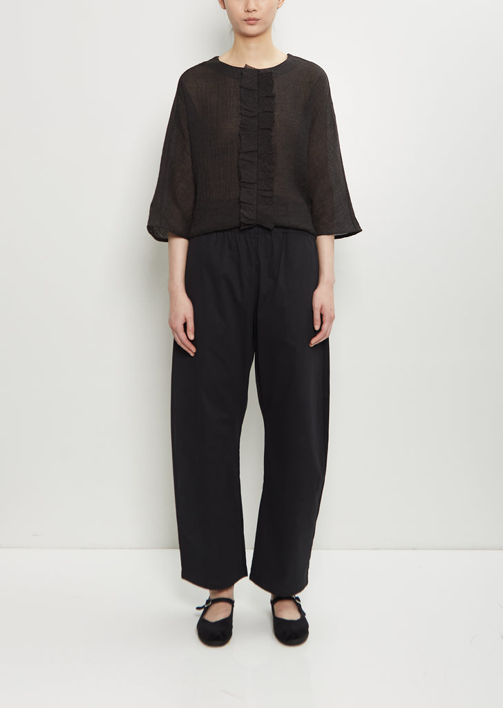 Soft Cotton Pull On Pant — Black