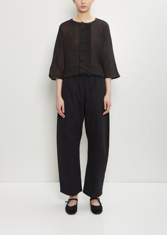 Soft Cotton Pull On Pant — Black