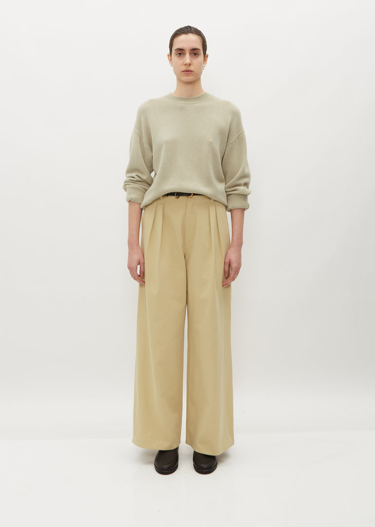 Washed Heavy Chino Wide Pants