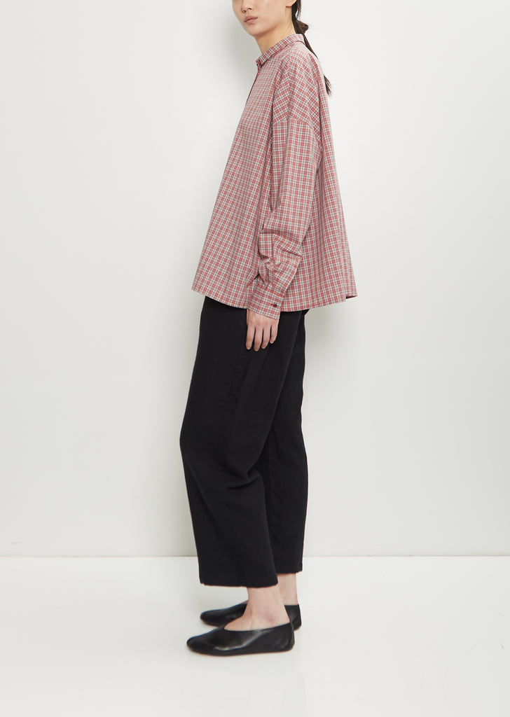 Cotton Plaid Buttons Shirt