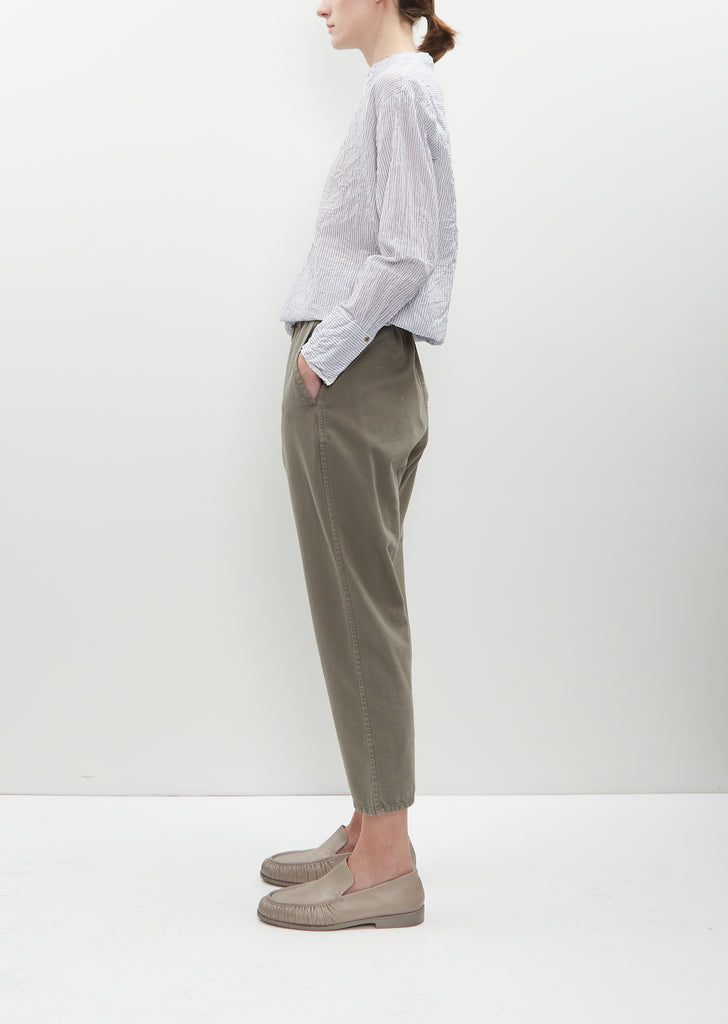 Recycled Yarn Denim Cropped Pants