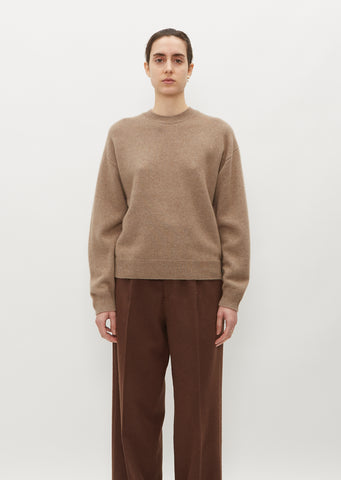 Baby Cashmere Crewneck Sweater — Natural Brown