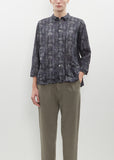 Calamint Print Blouse — Charcoal