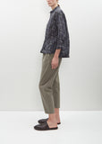 Calamint Print Blouse — Charcoal