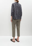 Calamint Print Blouse — Charcoal
