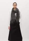 Plaid Cashmere Scarf — Grey