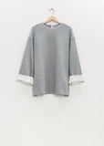 Stretch Cotton Silk Cuff Sweatshirt