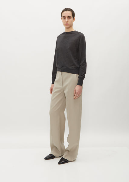 【PORTERNA】Seine day trousers Belted Wide Straight Trousers – La Garçonne