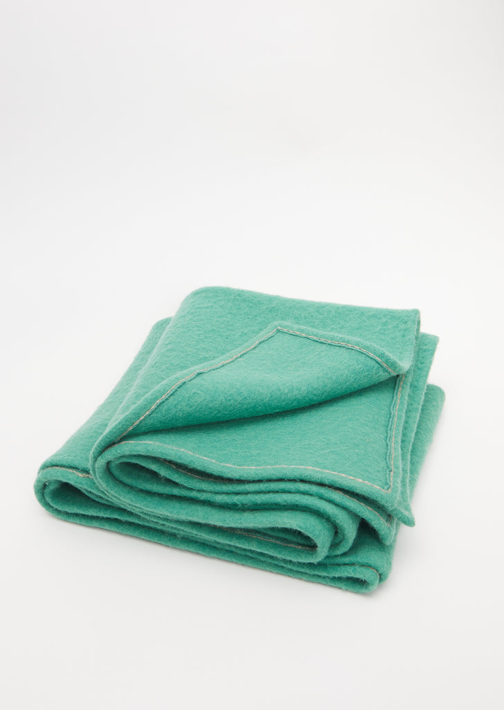 Alpaca Wool Stole — Jade Green
