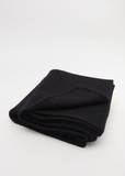 Brushed Alpaca Wool Melton Regular Stole — Black