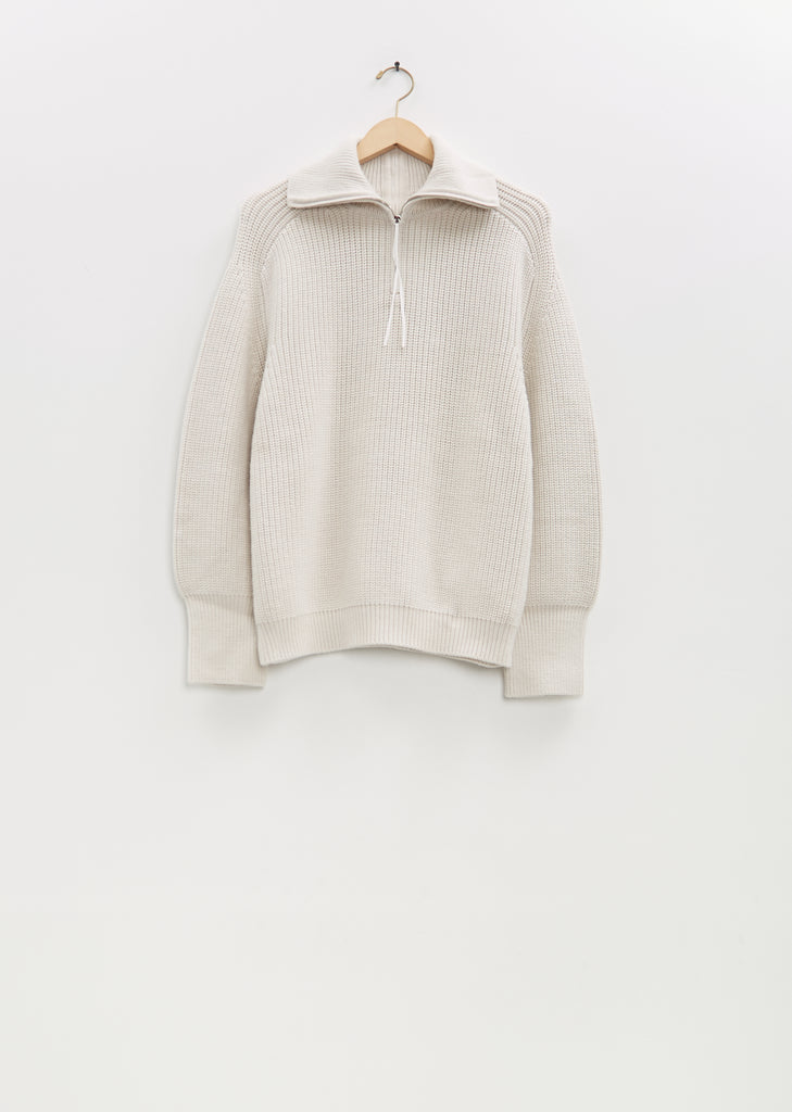 Wool Zip-Neck Sweater