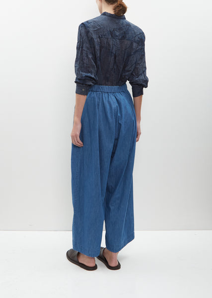 【MODERNIF】Slow linen denim pants Cotton Linen Denim Pants – La Garçonne