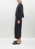 Linen Houndstooth Stand Collar Jacket