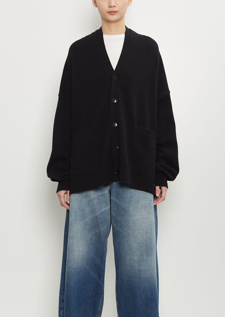 n°24 Tokio Stretch Cashmere Cardigan — Raven