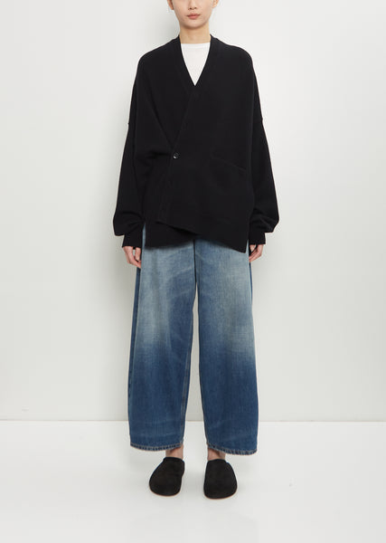 n°24 Tokio Stretch Cashmere Cardigan — Raven – La Garçonne