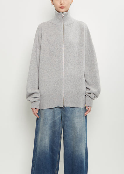 n°319 Xtra Out Cashmere Cardigan — Grey – La Garçonne