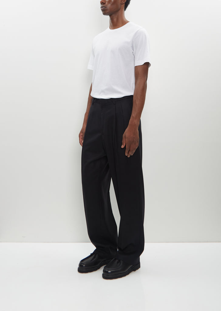 Super Light Wool Slacks — Black
